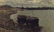 Levitan, Isaak Barge. Wolga china oil painting reproduction